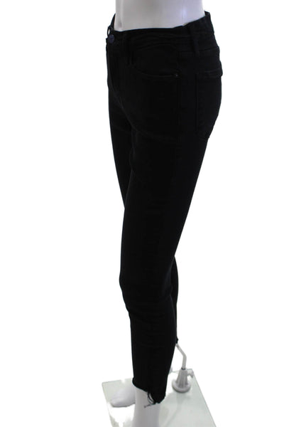 Frame Denim Women Ankle Skinny Black Jeans Mid Rise Size 27