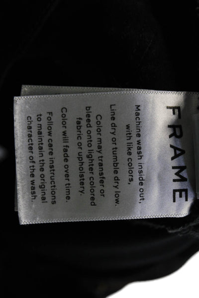 Frame Denim Women Ankle Skinny Black Jeans Mid Rise Size 27