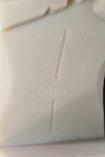DV Dolce Vita Womens Suede Stretch Inset Ankle Boots Sand Beige Size 6.5