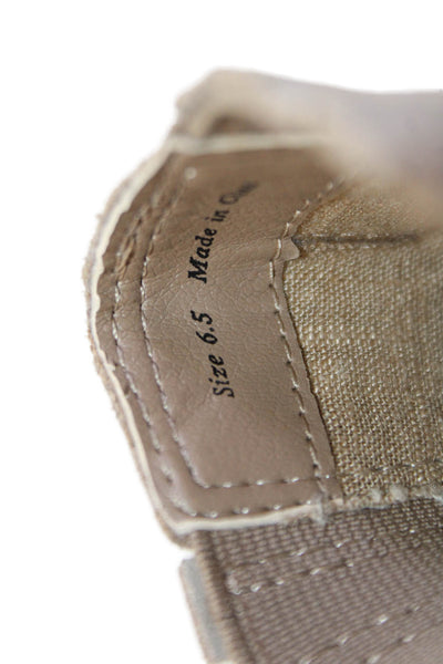 DV Dolce Vita Womens Suede Stretch Inset Ankle Boots Sand Beige Size 6.5