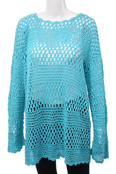 Show Me Your Mumu Unisex Blue Pullover Sweater 100% Acrylic Size S
