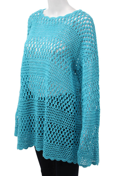 Show Me Your Mumu Unisex Blue Pullover Sweater 100% Acrylic Size S
