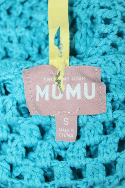 Show Me Your Mumu Unisex Blue Pullover Sweater 100% Acrylic Size S