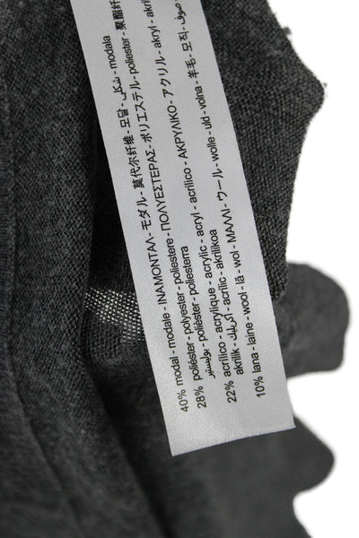 Zara Womens Dark Gray Crew Neck Pullover Sweater Modal Polyester Wool Size XS
