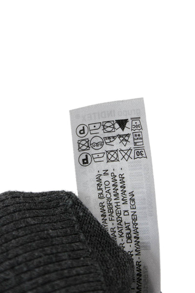Zara Womens Dark Gray Crew Neck Pullover Sweater Modal Polyester Wool Size XS