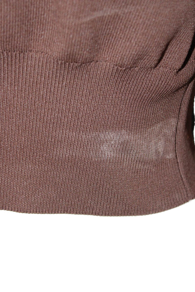 Zara Women Brown Mock Neck Long Sleeve Pullover Sweater Size S