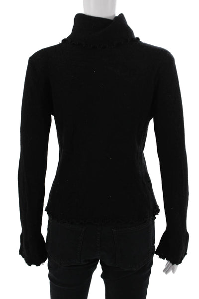 Casmari Womens 100% Cashmere Turtleneck Pullover Sweater Black Size XS
