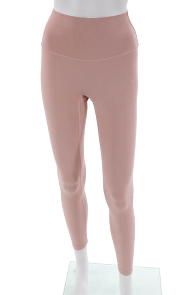 Pheel Womens Ankle Leggings Pink Nylon Blend Solid Size S
