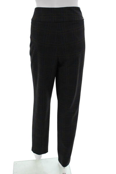 Up! Womens Ankle Dress Pants Black Check Size 12