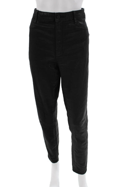 Articles of Society Women Ankle Cropped Pants Black Button Size 31
