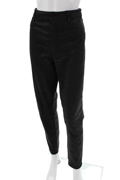 Articles of Society Women Ankle Cropped Pants Black Button Size 31