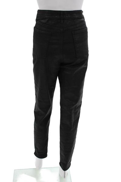 Articles of Society Women Ankle Cropped Pants Black Button Size 31