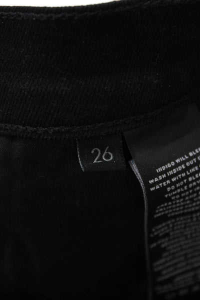 J Brand Unisex Black High Rise Jeans Button Size 26