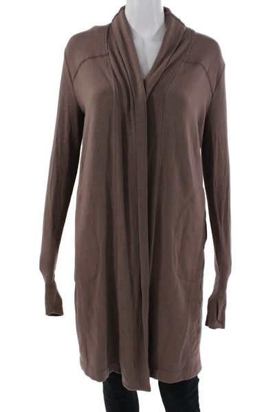 Athleta Unisex Brown Long Sleeve Cardigan Sweater Size XS