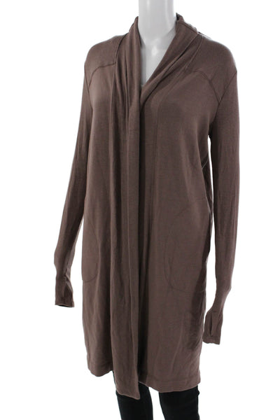 Athleta Unisex Brown Long Sleeve Cardigan Sweater Size XS
