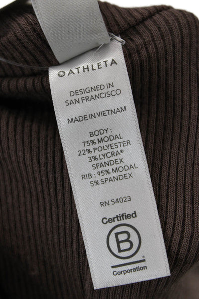 Athleta Unisex Brown Long Sleeve Cardigan Sweater Size XS