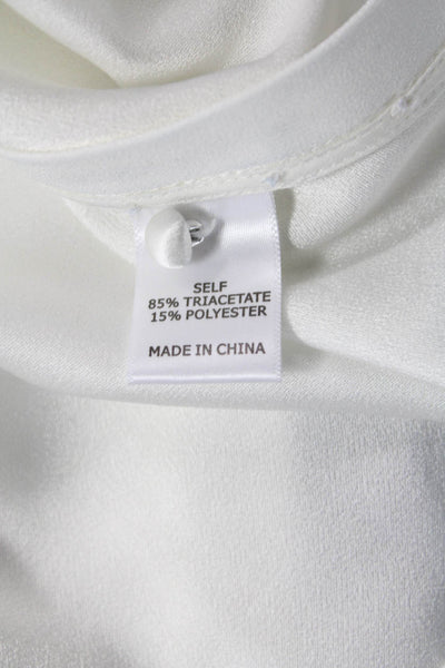 La Ligne Women Tunic Blouse White Long Sleeve Button Size XS