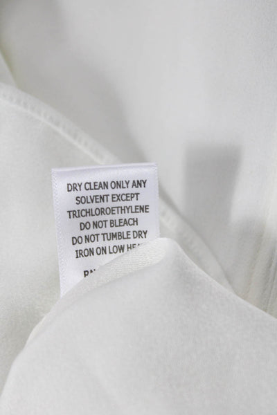 La Ligne Women Tunic Blouse White Long Sleeve Button Size XS