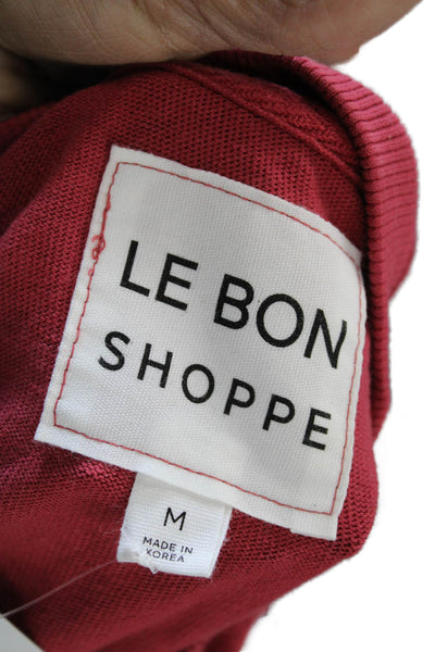 Designer Women Basic Red Cotton Crew Neck Short Sleeve T-Shirt Size M