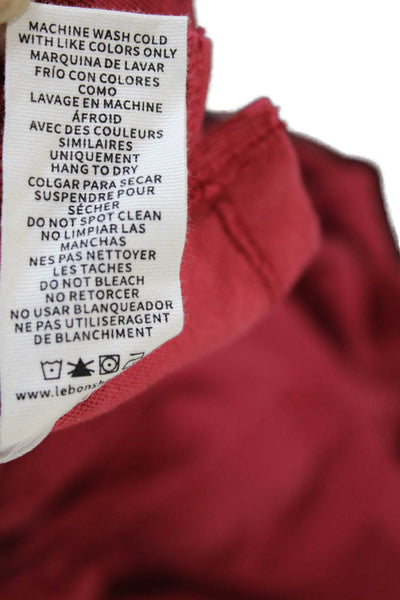 Designer Women Basic Red Cotton Crew Neck Short Sleeve T-Shirt Size M