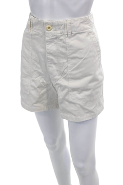 Madewell Unisex Chino Shorts White Cotton Button Beach Size 33
