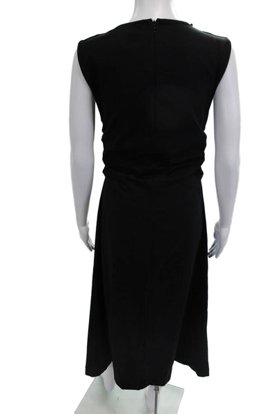 COS Womens Sheath Dress Black High Neck Knee Length Sleeveless Size S