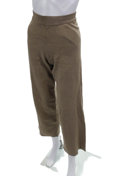 Zara Women Cropped Brown Pants Viscose Polyester Nylon Size S