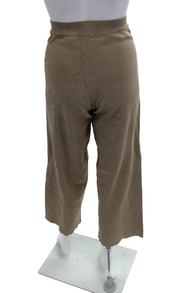 Zara Women Cropped Brown Pants Viscose Polyester Nylon Size S