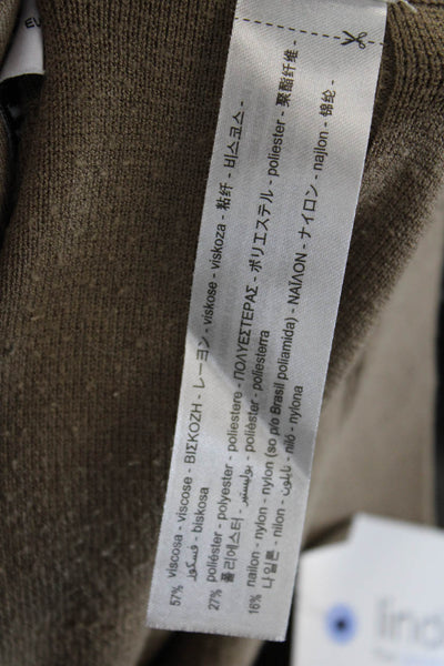 Zara Women Cropped Brown Pants Viscose Polyester Nylon Size S