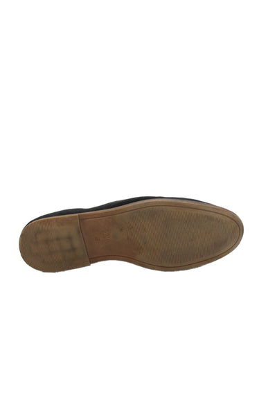 Zara Mens Slip On Round Toe Suede Loafers Dark Gray Size 45
