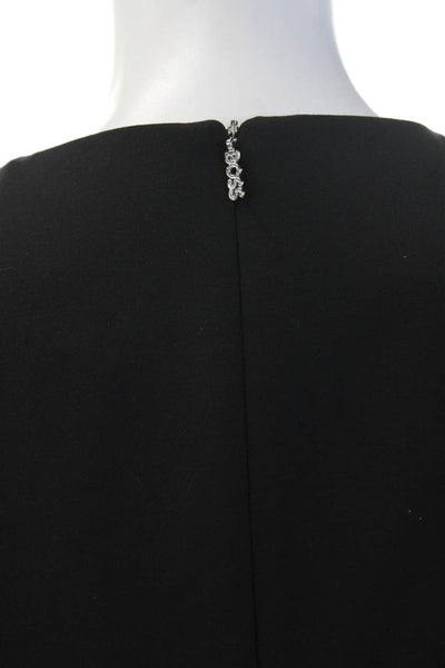 BOSS Womens Sheath Dress Black Knee Length Round Neck Size 6P