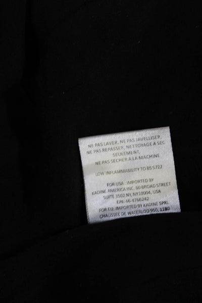 Essentiel Antwerp Women Shift Dress Black Silk Long Sleeve Knee Length Size 38