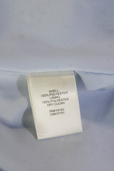 Eliza J Women Shift Dress Light Blue Knee Length Round Neck Size 2
