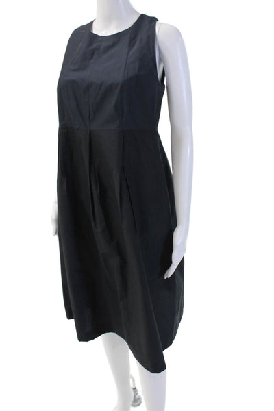 S Max Mara Women A-Line Shift Dress Black Sleeveless Knee Length Size 6
