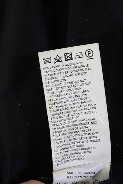S Max Mara Women A-Line Shift Dress Black Sleeveless Knee Length Size 6