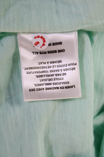 Mersea Women Basic Tunic Light Blue Cotton Round Neck 3/4 Sleeve Size L