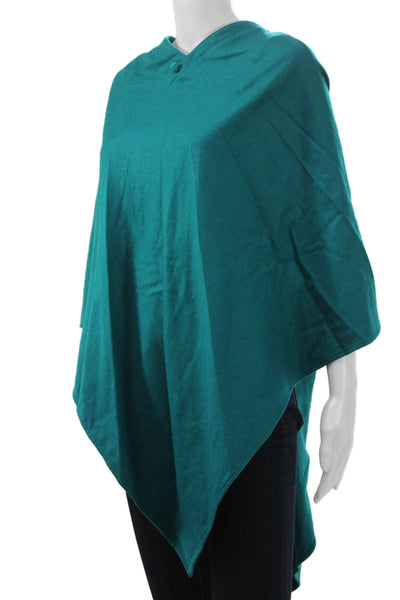 Allie Coosh Women Blue Polyester Poncho Pullover Size One Size