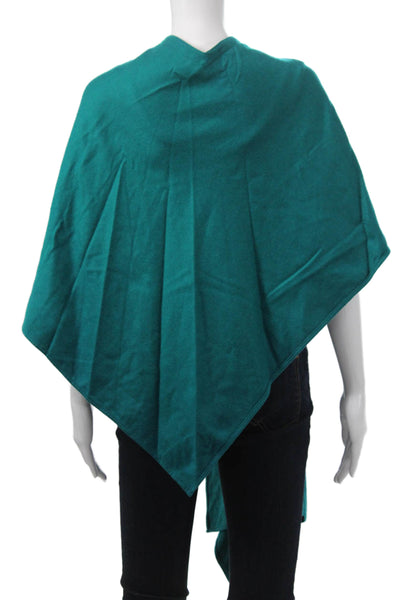 Allie Coosh Women Blue Polyester Poncho Pullover Size One Size