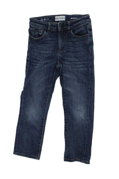 DL1961 Boys Cotton Medium Washed Straight Leg Jeans blue Size 6Y
