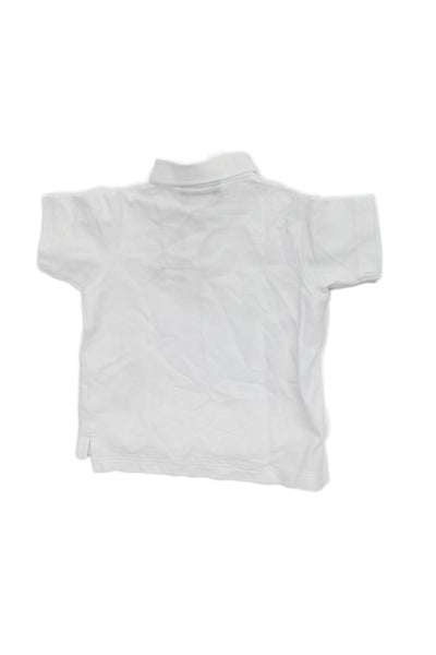 Psycho Bunny Boys Cotton Collared Buttoned Short Sleeve Polo Top White Size XS