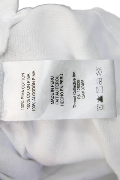 Psycho Bunny Boys Cotton Collared Buttoned Short Sleeve Polo Top White Size XS