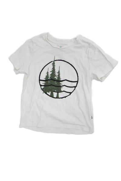 SOL ANGELES Boys Cotton Graphic Print Round Neck T-Shirt White Size 8
