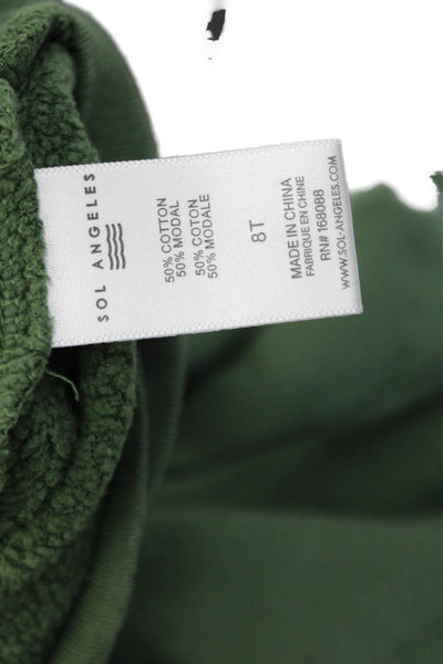 SOL ANGELES Boys Cotton Full Zipped Long Sleeve Jacket Green Size 8