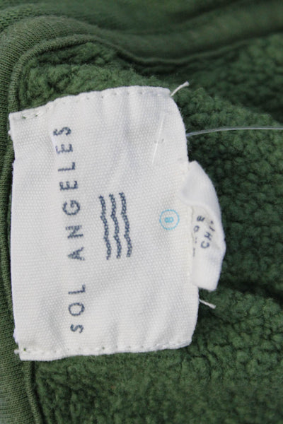 SOL ANGELES Boys Cotton Full Zipped Long Sleeve Jacket Green Size 8