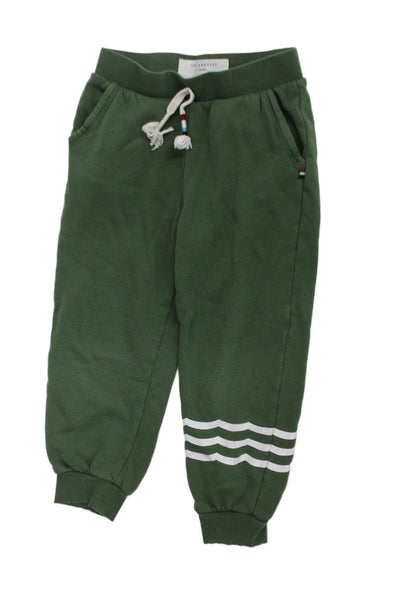SOL ANGELES Boys Cotton Drawstring Tapered Sweatpants Green Size 8