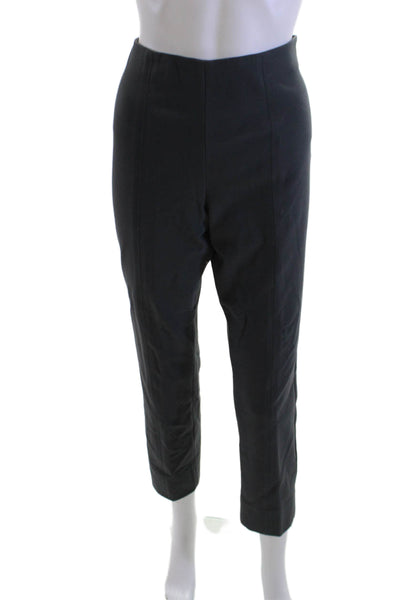 Vince Womens Black Cropped Ankle Dress Pants Zip Closure Size L