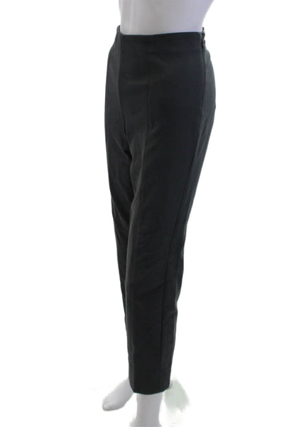 Vince Womens Black Cropped Ankle Dress Pants Zip Closure Size L