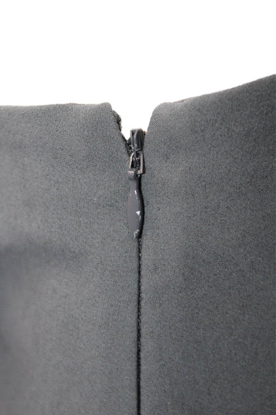 Vince Womens Black Cropped Ankle Dress Pants Zip Closure Size L