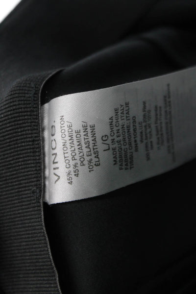 Vince Womens Black Cropped Ankle Dress Pants Zip Closure Size L