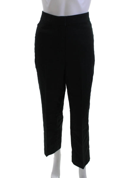 J Crew Women Ankle Cropped Dress Pants Black Linen Blend Size 10